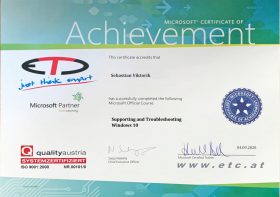 ETC MOC Zertifikat Win10 Troubleshooting+Support-1